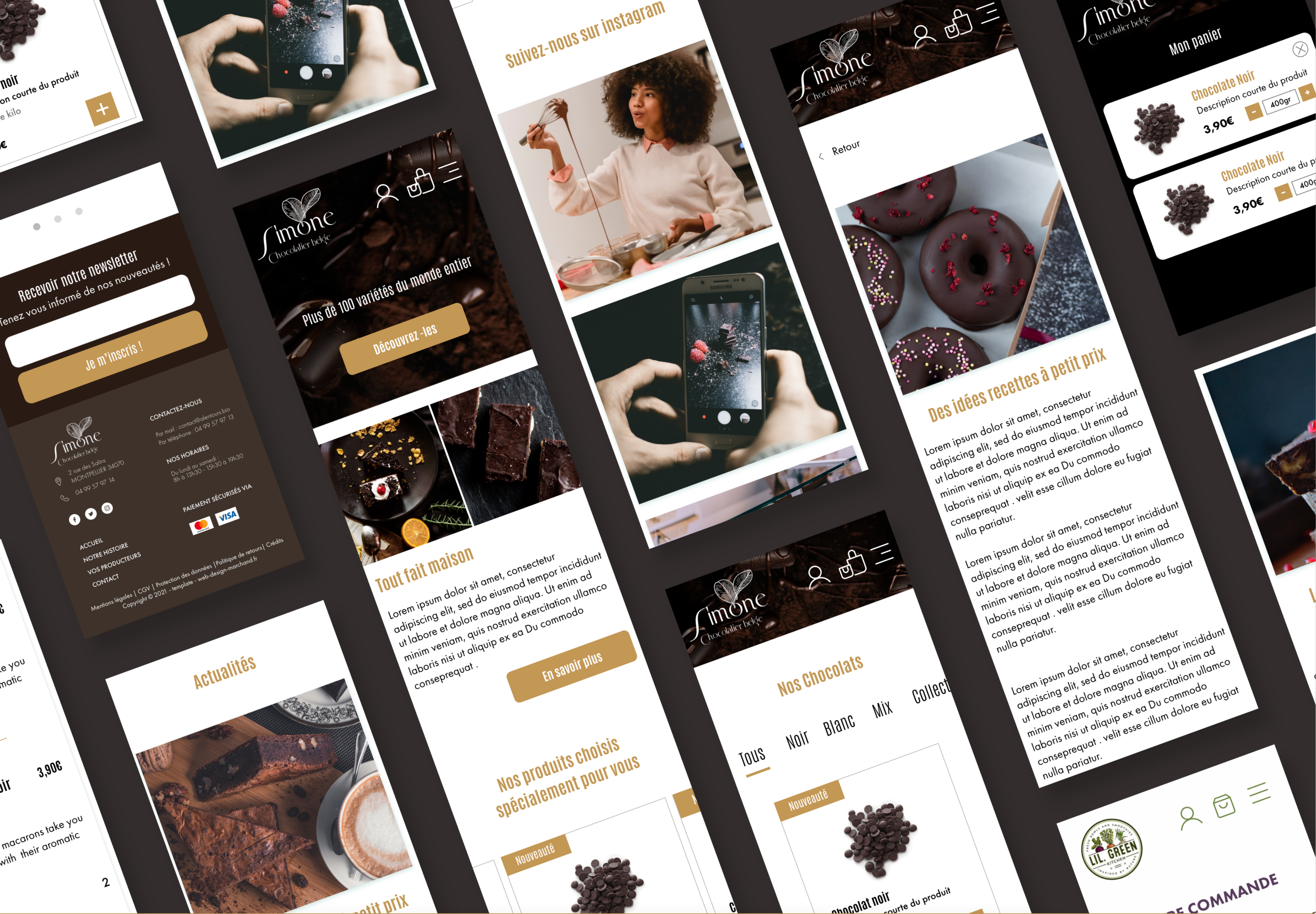 Présentation e-commerce template chocolaterie